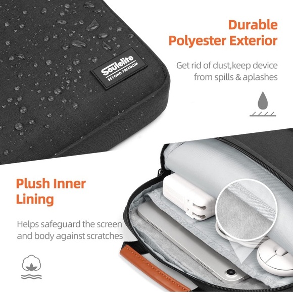 (1894) 9-11 Inch Tablet Sleeve Bag Laptop Bag Black - Picture 5 of 7